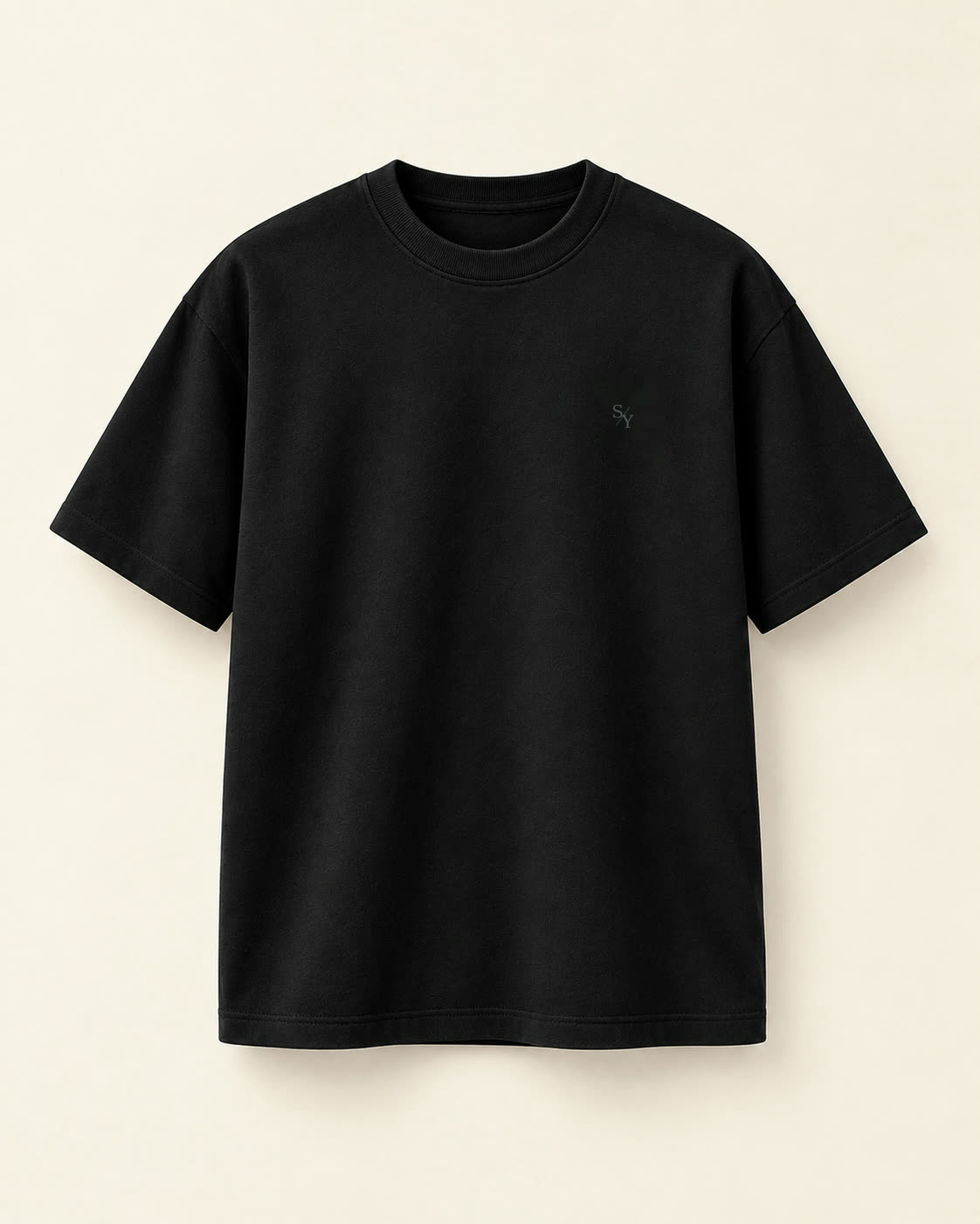 THE FOUNDATION heavyweight organic tee in Black