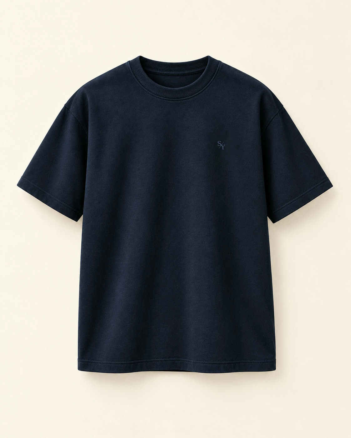 THE FOUNDATION heavyweight organic tee in French Navy
