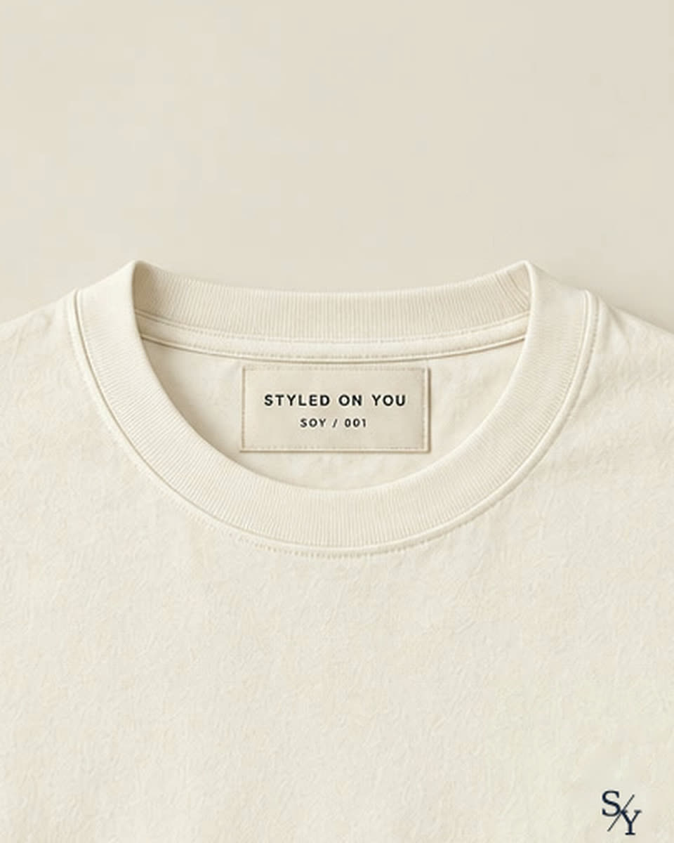THE FOUNDATION Natural Raw organic cotton fabric detail