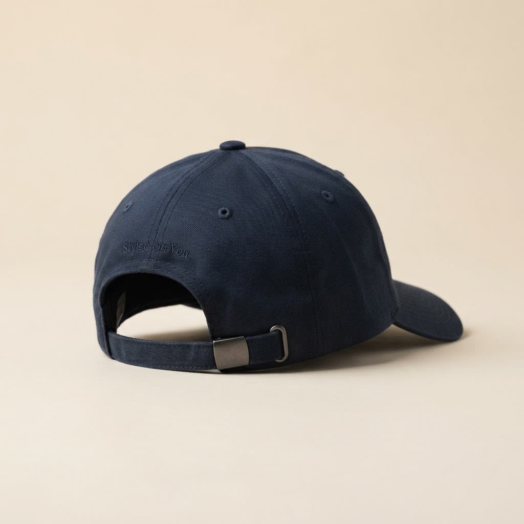 THE FRAME unstructured cap in Navy, back view