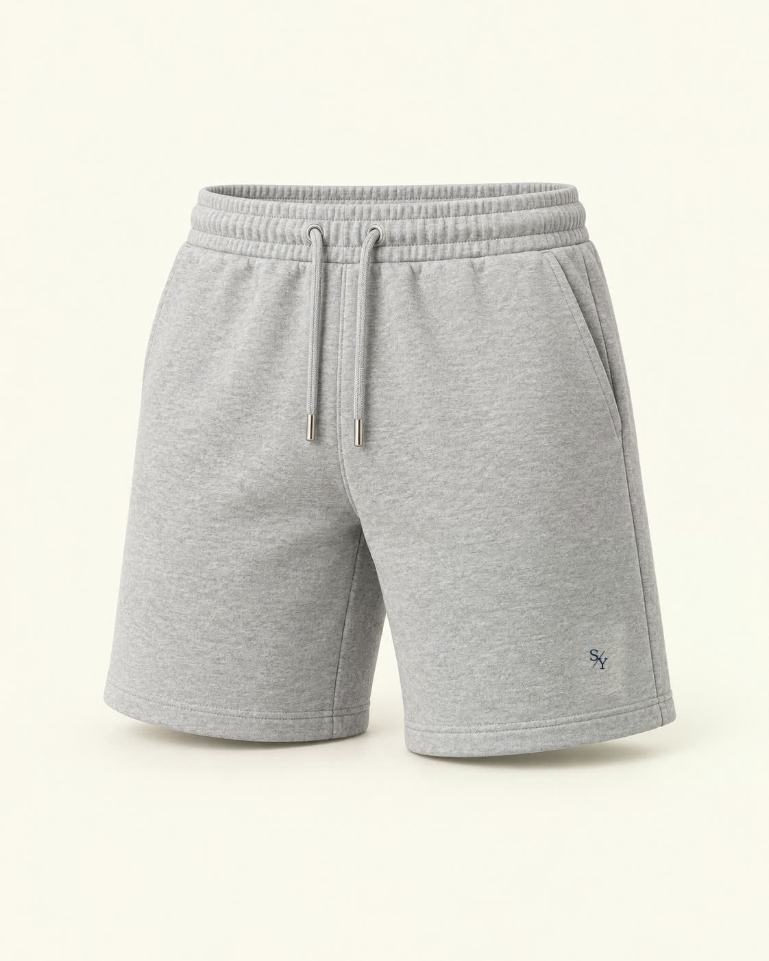 THE OFF-DUTY relaxed sweat shorts in Heather Grey