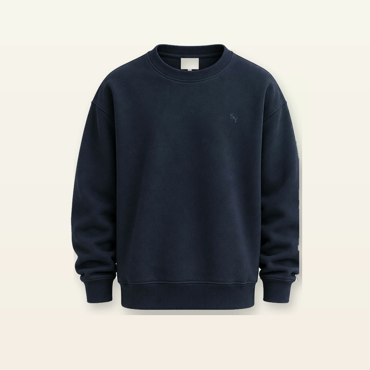 THE STUDIO organic crew sweatshirt in French Navy