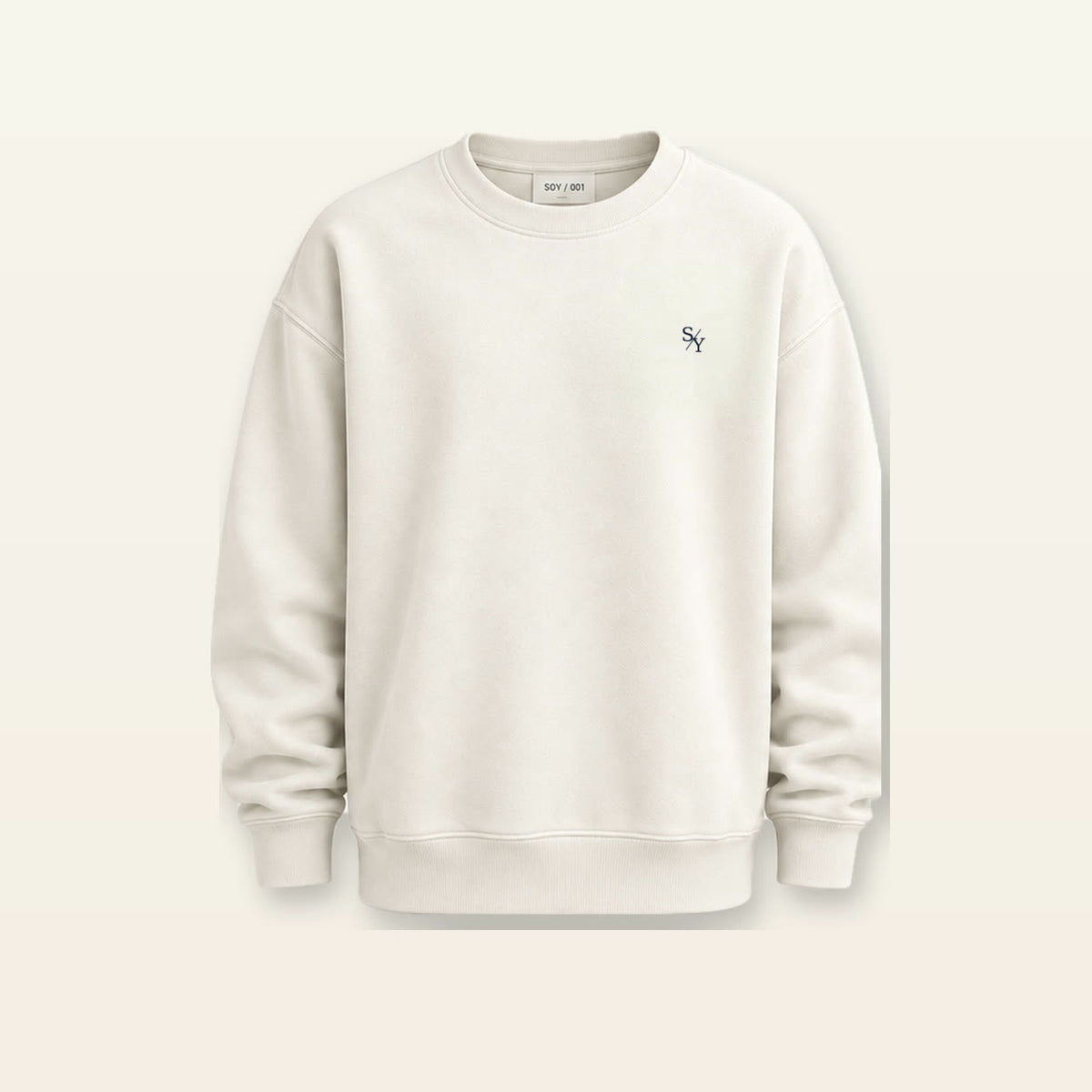 THE STUDIO organic crew sweatshirt in Natural Raw