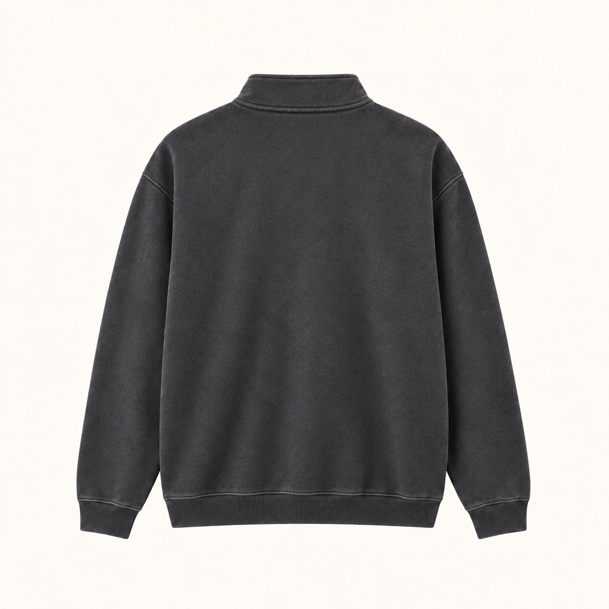 THE BREAK — Coastal Quarter Zip | Washed Charcoal | Back