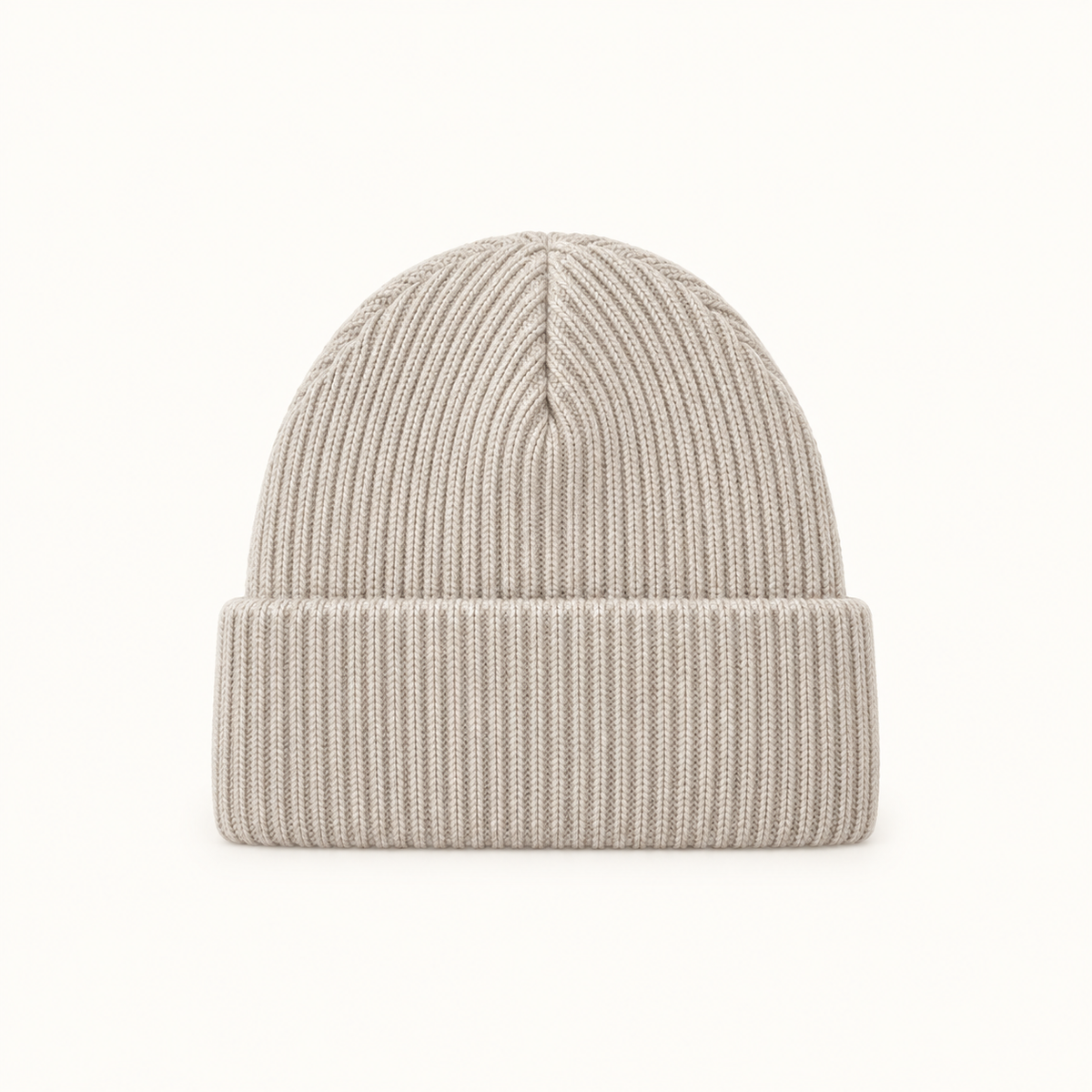 THE HARBOUR — Coastal Rib Beanie | Stone | Back