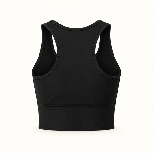 THE ALIGN — Active Crop Tank | Black | Back