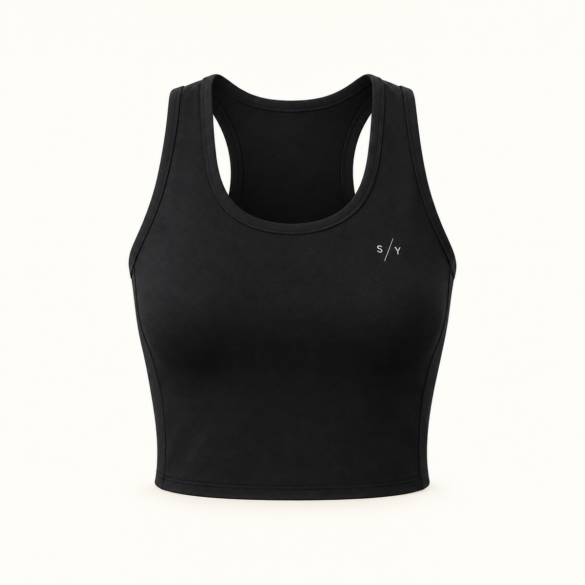 THE ALIGN — Active Crop Tank | Black | Front