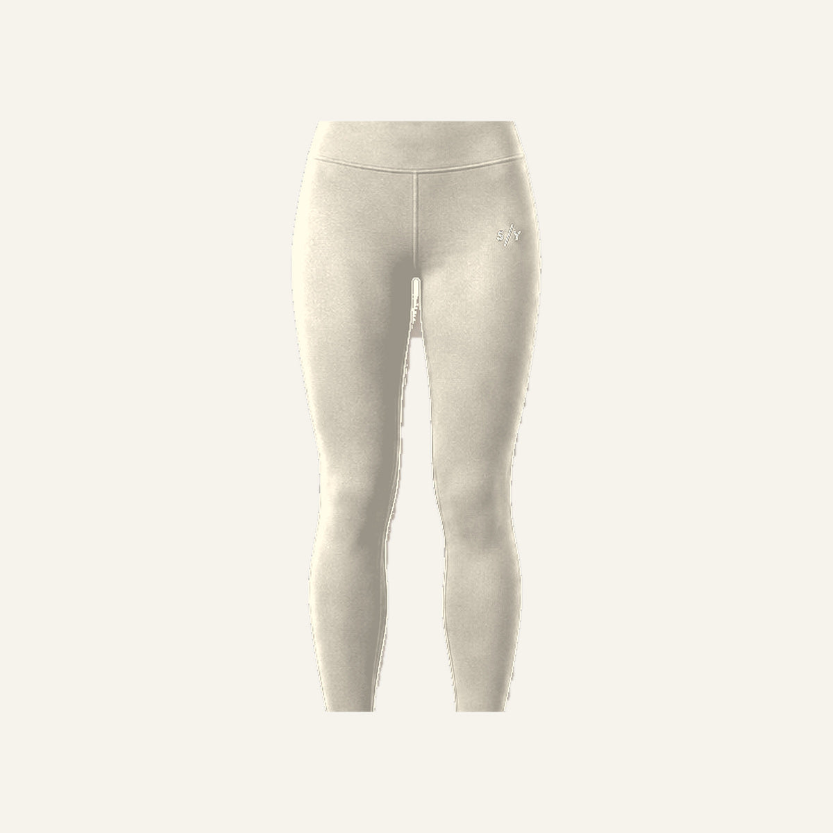 THE FLOW — Active Leggings | Ecru | Front