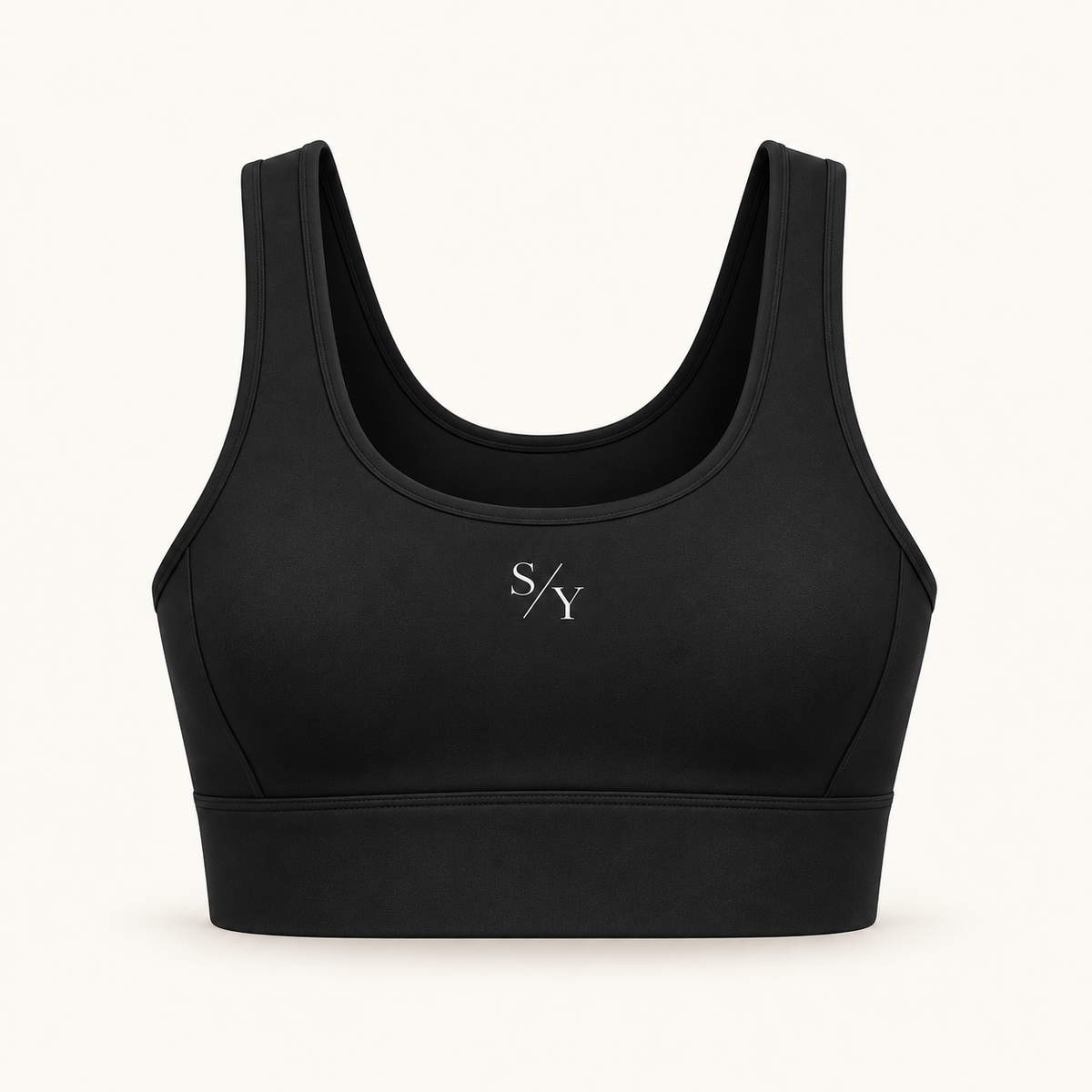 THE FORM — Longline Sports Bra | Black | Front