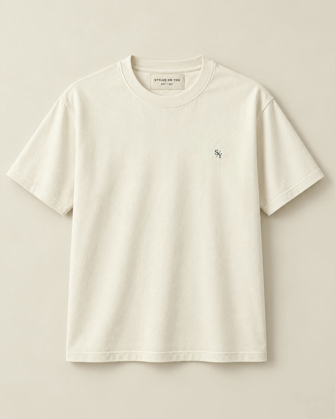 THE FOUNDATION heavyweight organic tee in Natural Raw