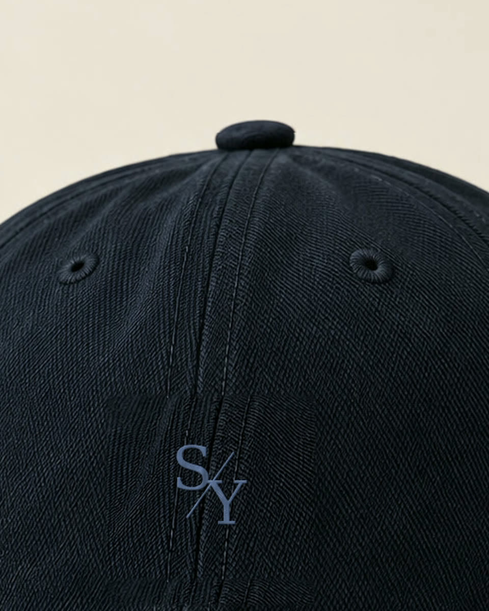 THE FRAME Navy organic cotton canvas detail