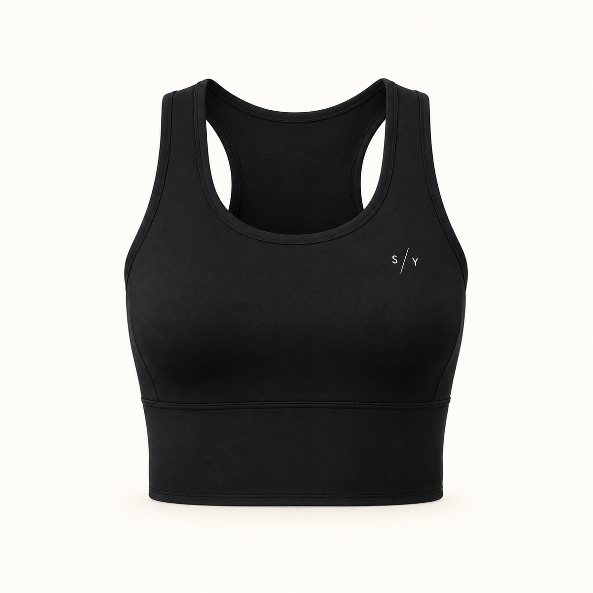 THE HOLD — Active Bra Tank | Black | Front