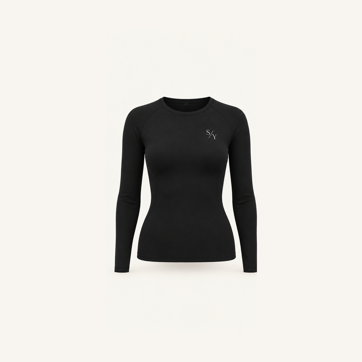THE LAYER — Fitted Long-Sleeve | Black | Front