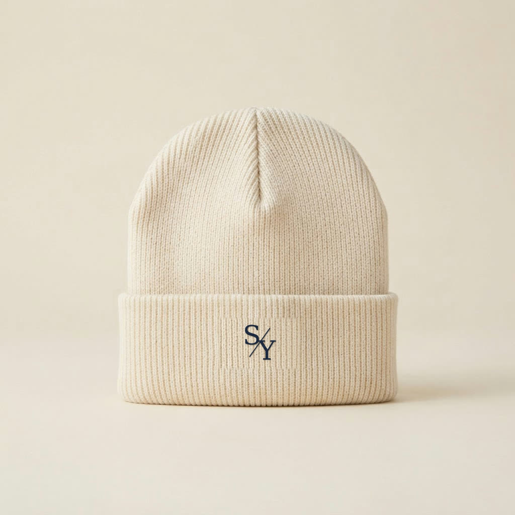 THE RIB ribbed beanie in Natural