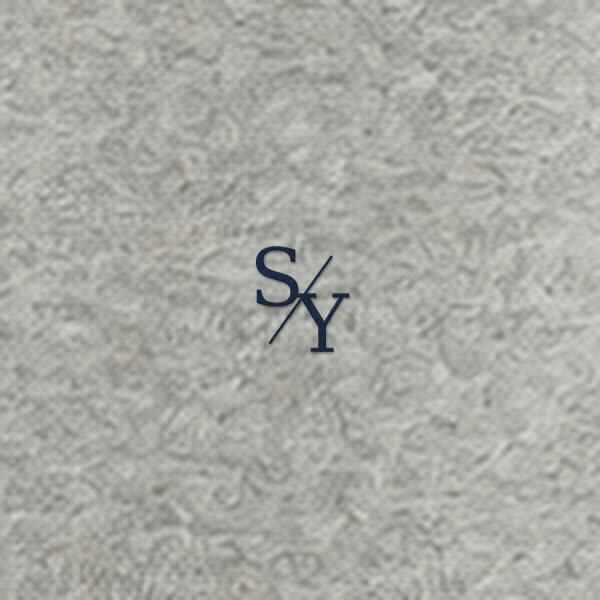 THE STUDIO Heather Grey SY monogram embroidery detail