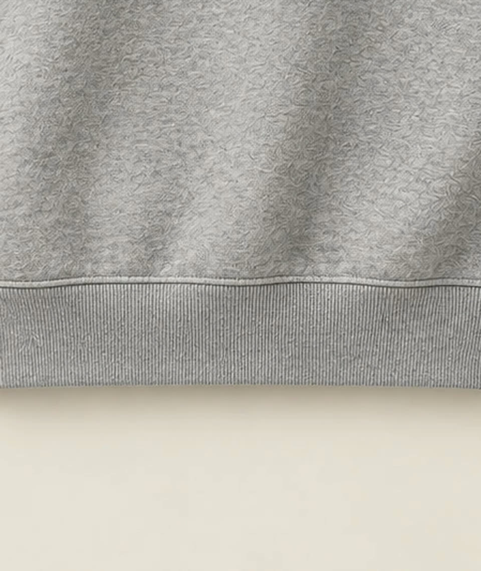 THE STUDIO Heather Grey brushed fabric detail